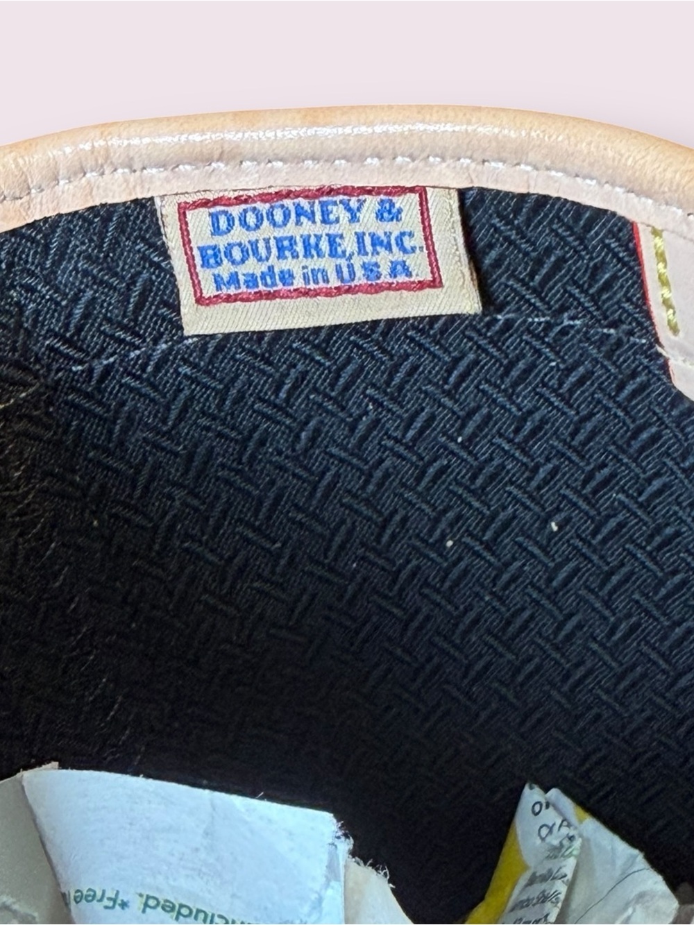 Dooney & Bourke Cabriolet and Vachetta Leather Yellow Bucket Shoulder Purse NEW - Picture 9 of 11